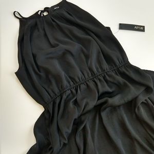 Apt.9 High Low Cleo Neck Woven Black Dress